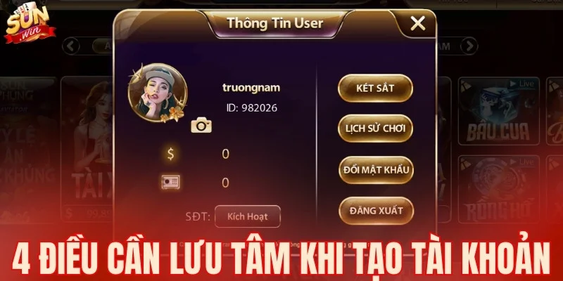 4 lưu ý cần biết khi tạo tài khoản