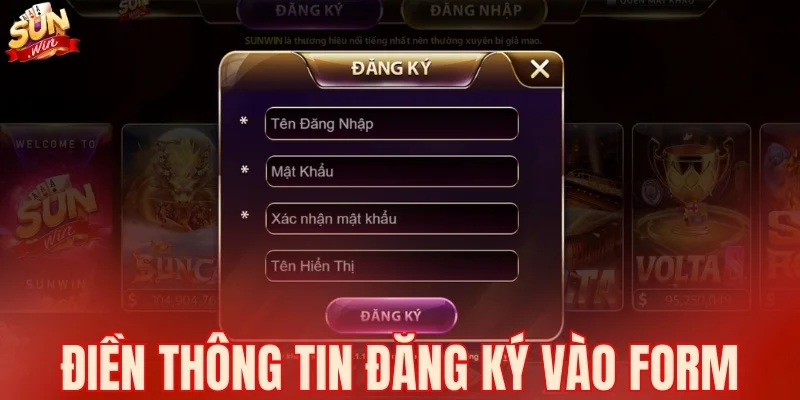 Điền thông tin đăng ký vào form chuẩn xác